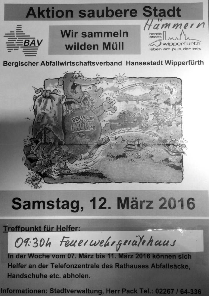 Müll sammeln 12.03.2016